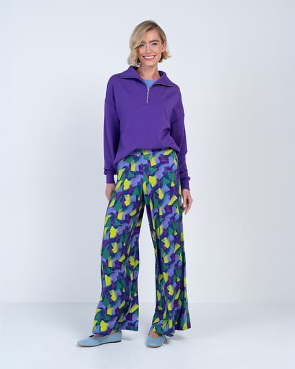 Geo Printed Palazzo Trousers
