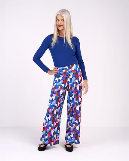Geo Printed Palazzo Trousers