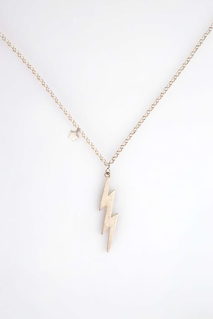 Bolt Necklace Silver