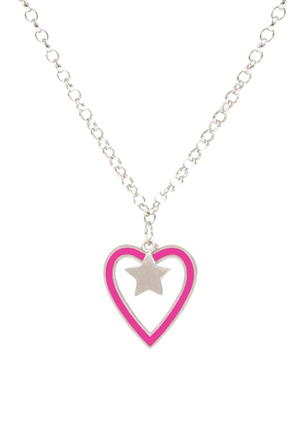 Heart Necklace Silver Chain